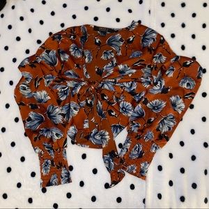 Forever 21 tie front shirt